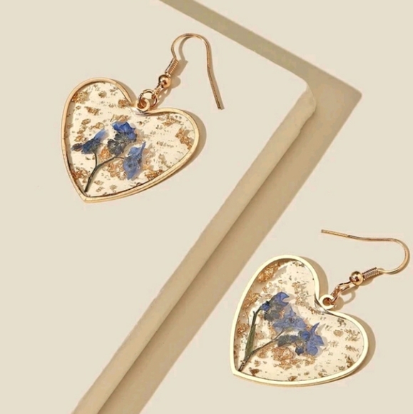 Jewelry New Boho Polyresin Heart Earrings Poshmark